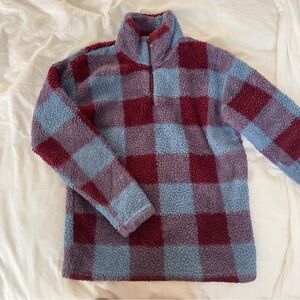 Eddi Bauer fleece Sherpa quarter zip